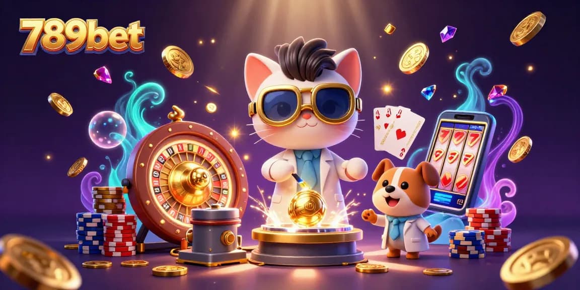 Experience the thrill of winning big at 789bet with a colorful, dynamic casino scene filled with excitement.