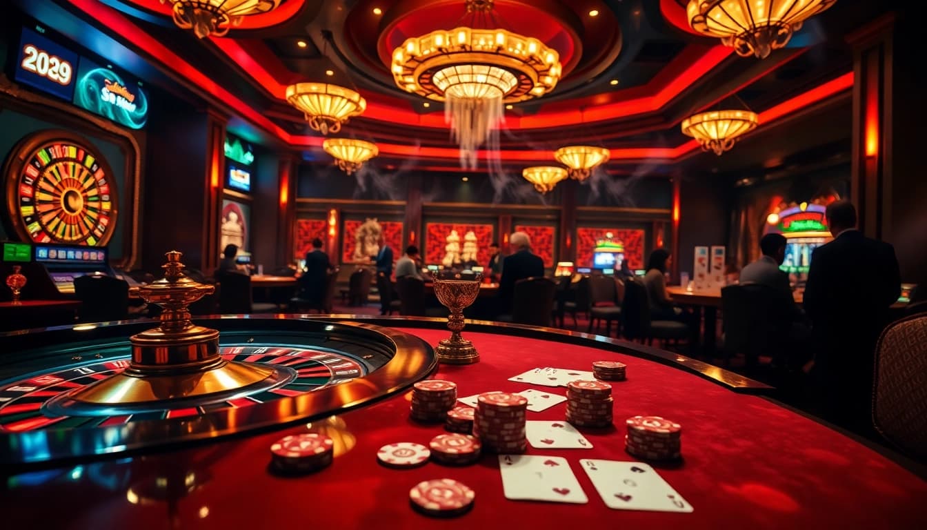 Experience Truyên ma while enjoying a thrilling game at the luxurious casino floor with stunning poker chips.