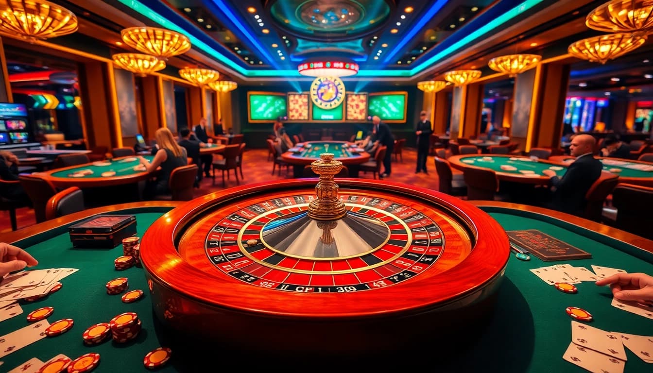 Experience the thrill of FABET casino gaming with engaging roulette gameplay and luxurious ambiance.