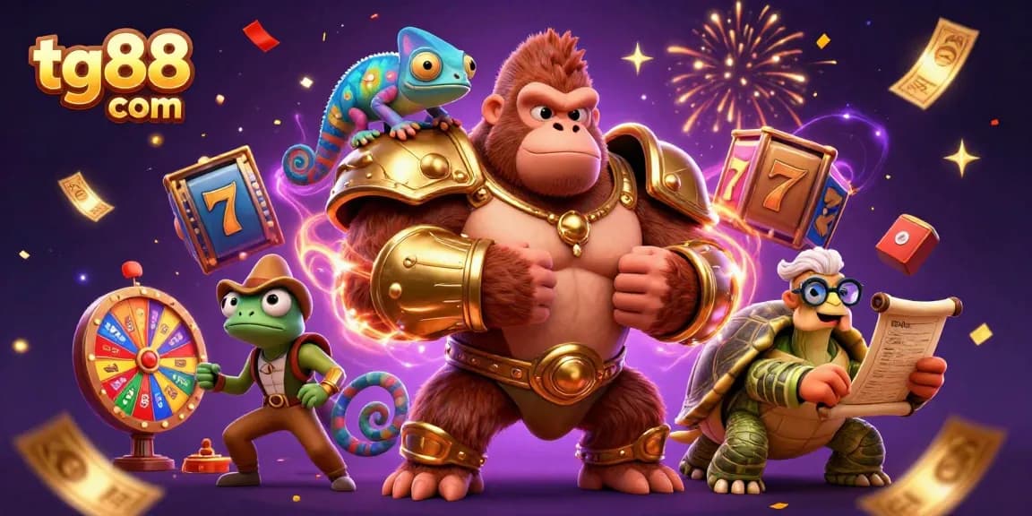 Engage with tg88 com's vibrant casino experience featuring lively slot games and exciting characters.
