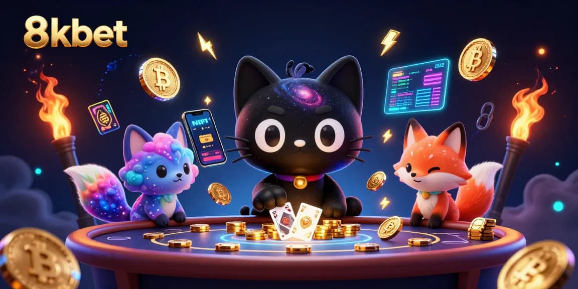 Experience thrilling gameplay at 8kbet with vibrant cosmic characters and dynamic casino elements.