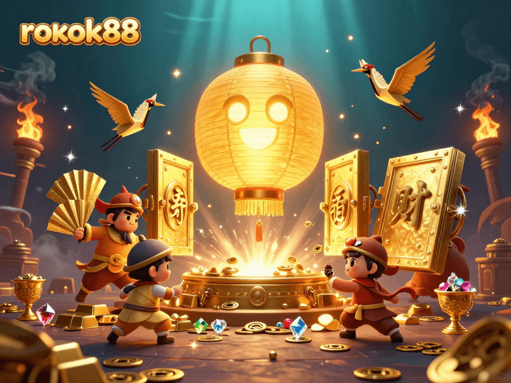 Engage in thrilling gameplay with rokok88 while enjoying vibrant casino spirit night scenes.