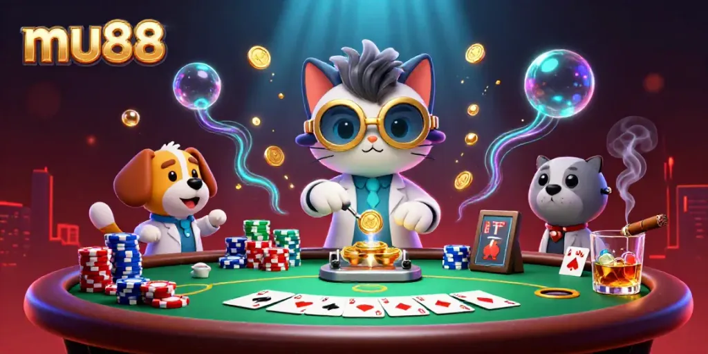 Spin the reels with mu88 at vibrant casino tables filled with colorful chips and bubbly excitement.