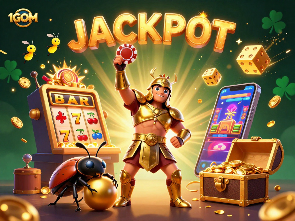 Experience excitement at 1GOM with vibrant jackpots and a buzzing casino environment.