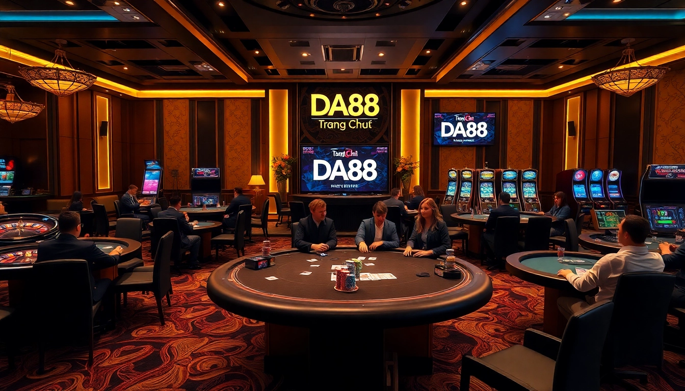 Experience high-stakes action at Trang Chủ DA88 with luxurious casino tables and professional gameplay.
