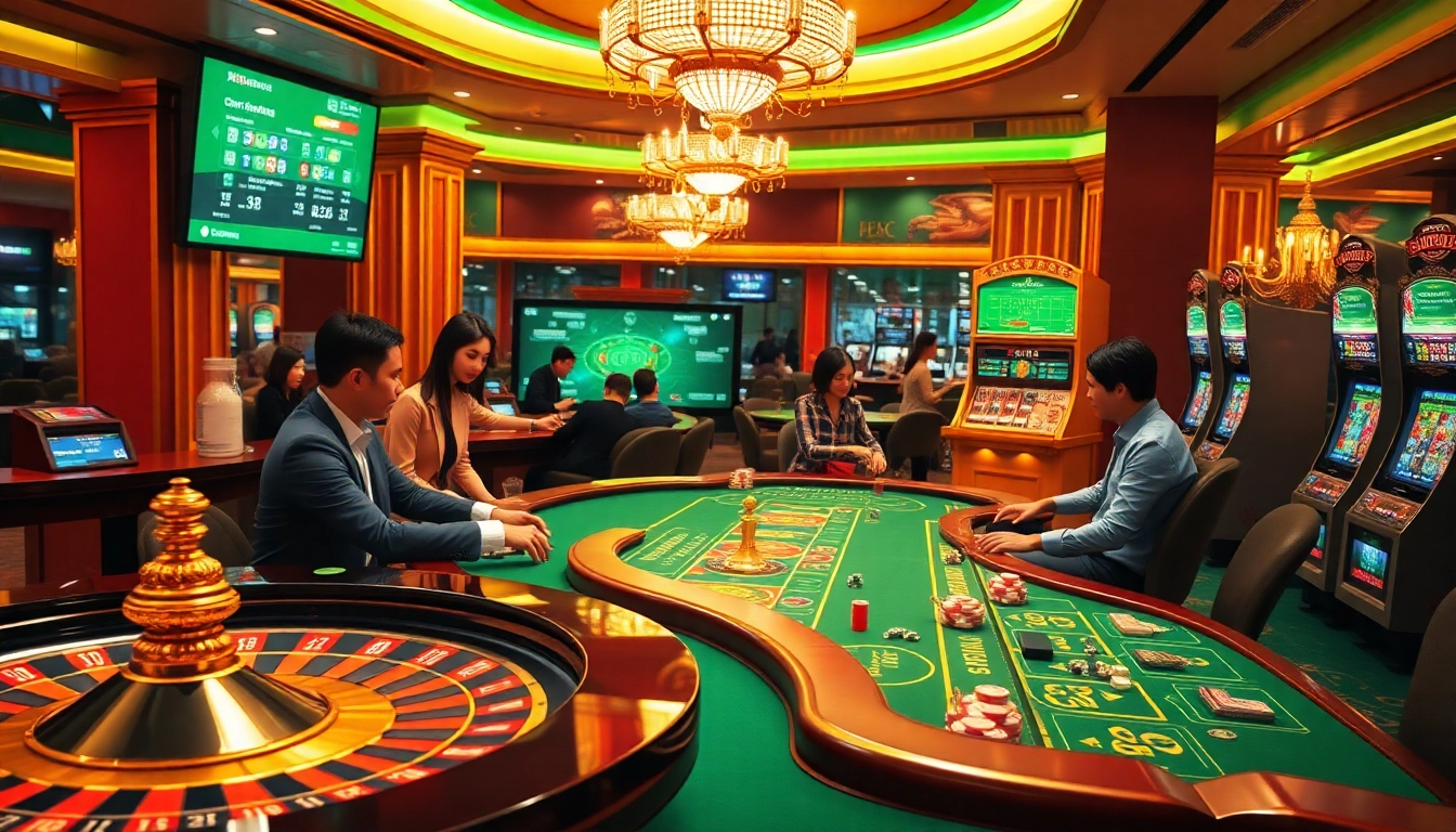 VAOBET offers a luxurious online gambling experience with engaging casino gameplay visuals.