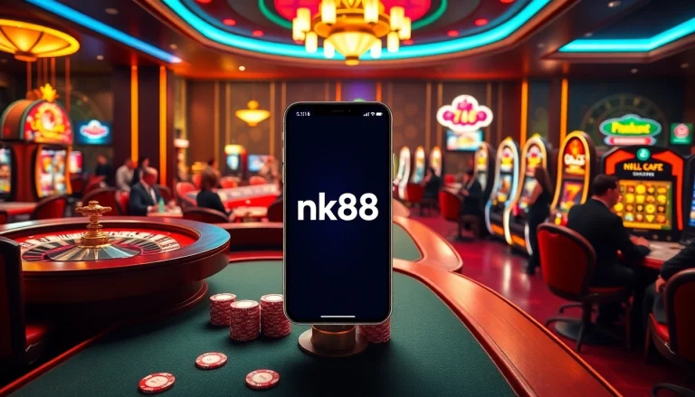 Experience thrilling online gambling with the nk88 link showcasing vibrant casino tables and games.