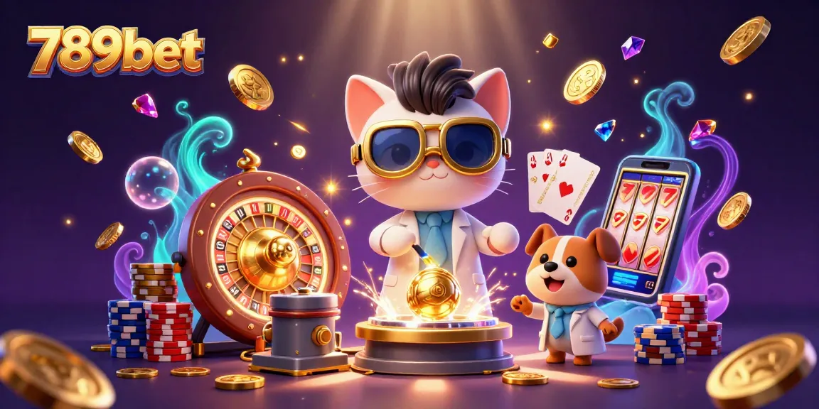 Experience the thrill of winning big at 789bet with a colorful, dynamic casino scene filled with excitement.