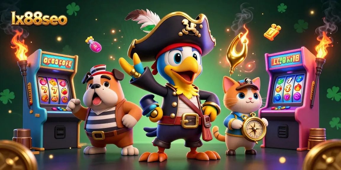 Engage with lx88seo casino slots featuring vibrant characters in a dynamic gambling scene.