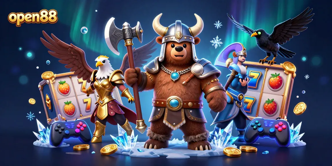 Experience the excitement of open88 with vivid slot game elements and playful characters.