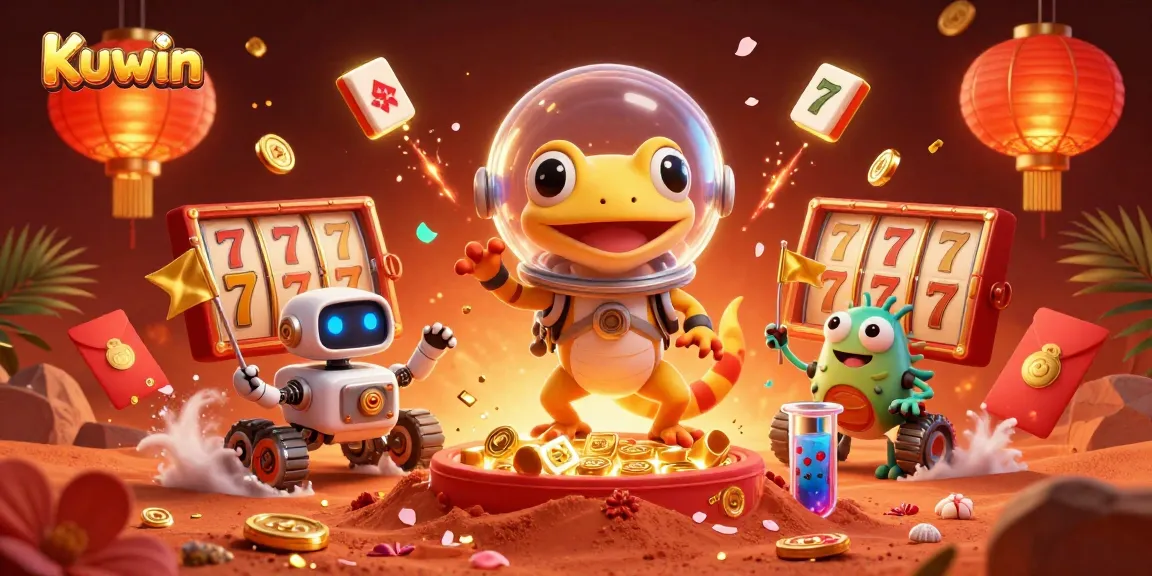 Kuwin invites players to explore a vibrant 3D casino world full of slots and jackpots.